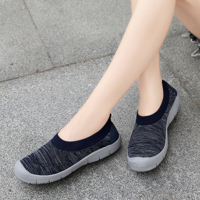 FOKU Sepatu Sneakers Wanita Sepatu Slip On Wanita Kasual Sepatu Wanita Terbaru