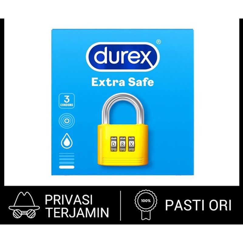 KONDOM DUREX Extra Safe - Isi 3s - Isi 12s - Isi 24s KONDOM Paling Aman
