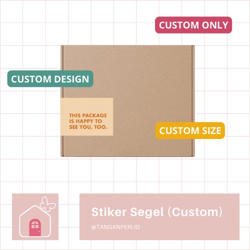 Jual Custom Size Sticker Segel Box Sticker Segel Sticker Kemasan Stiker Custom Custom