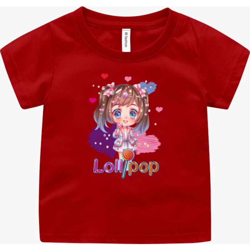 ((IB))KAOS ANAK PEREMPUAN/CEWEK LOLYPOP DIGITAL SABLON