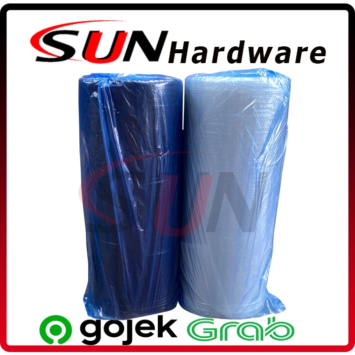 Bubble Wrap Plastik 50 M x 125 Cm Rol 3 2.7 Kg Buble Gelembung Hitam Putih Transparan