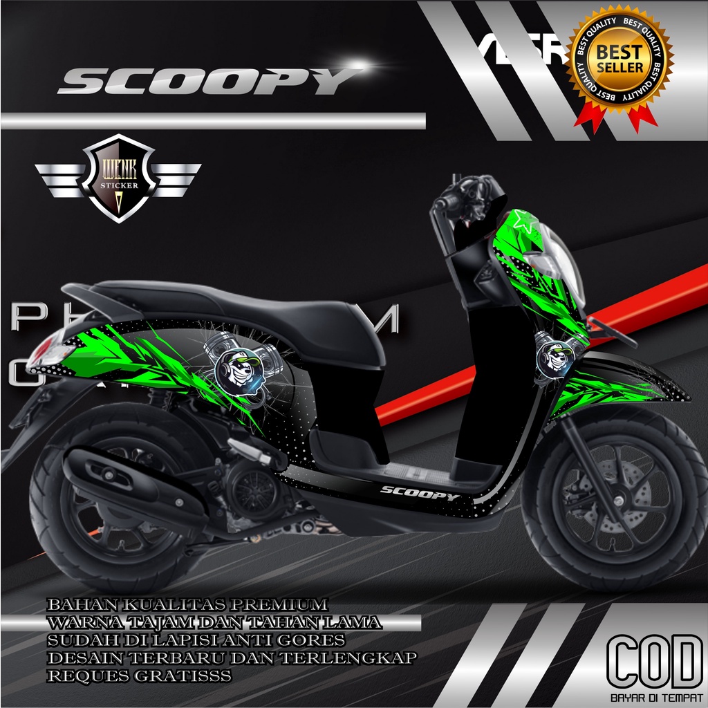 DECAL STICKER SCOOPY RAPPER PANDA