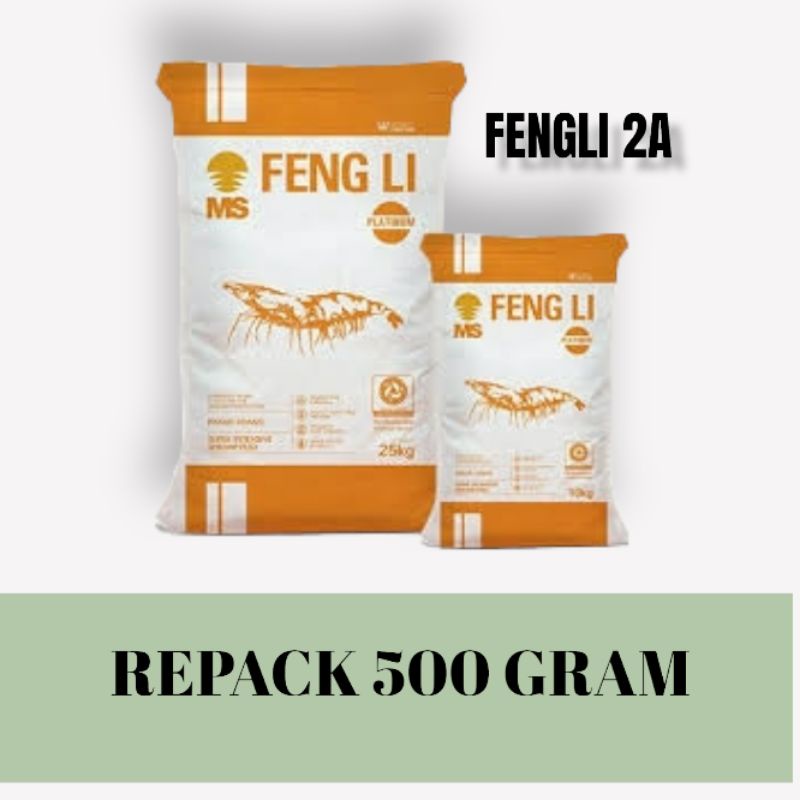 FENG LI 2A FENGLI 2A 500 GRAM PAKAN TENGGELAM PELET UDANG LOBSTER AIR TAWAR