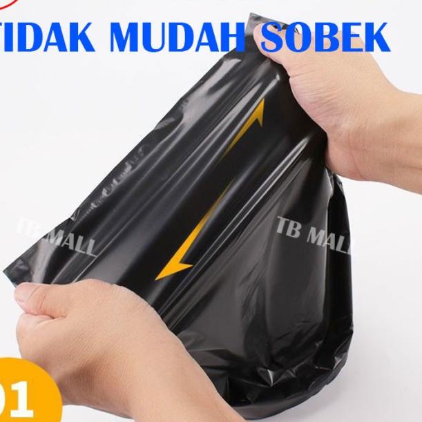 

Plastik Packing Polymailer LDPE 20X40CM Hitam Glossy EKONOMIS Isi 100