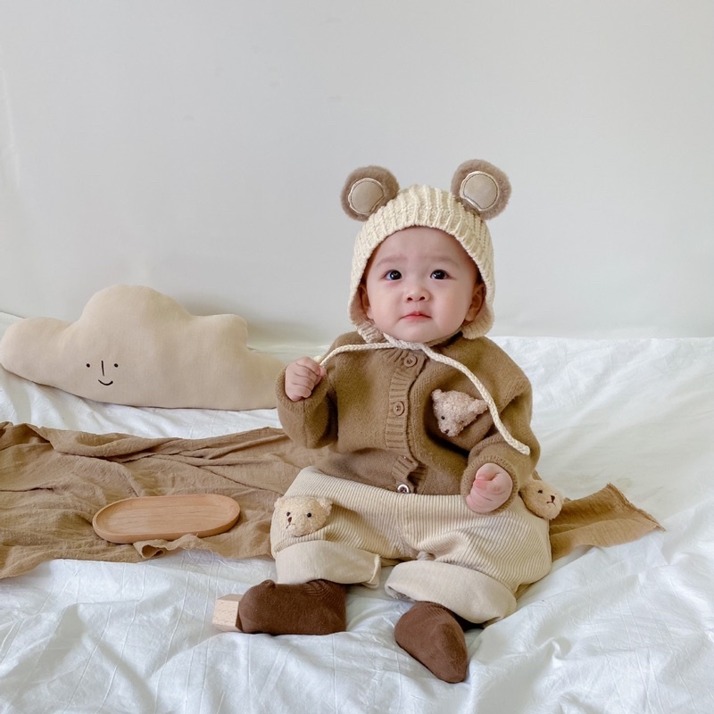 Bear pants celana anak bayi laki laki beruang corduroy