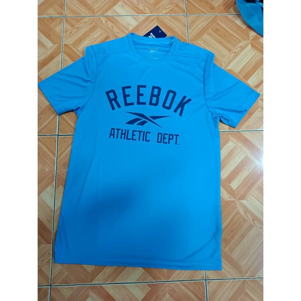 Kaos Reebok Tshirt WOR POLY GRAPHIC SS TEE Essblu