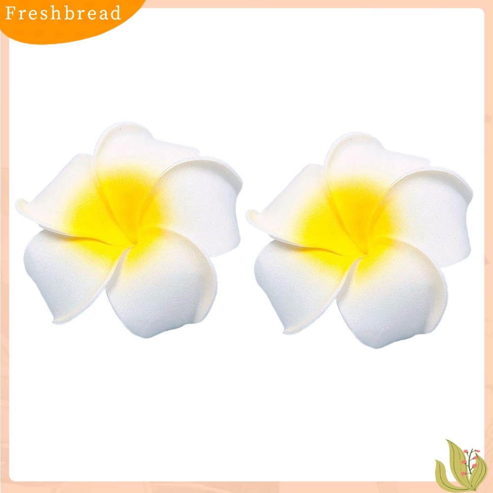 (Fresh) 2pcs Jepit Rambut Wanita Bentuk Bunga Plumeria Hawaii Bahan Busa Untuk Pesta Pernikahan