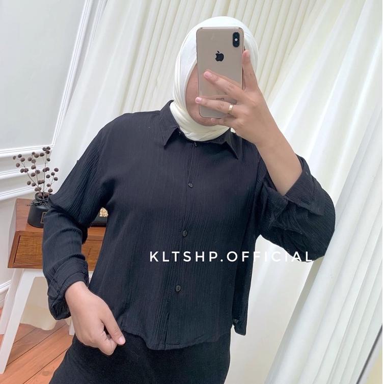 HANIN CROP TOP // KEMEJA CROP RAYON CRINKLE ◦ ETB.18Oc22o