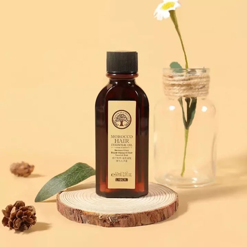 Laikou Morocco Essential Oil Serum Treatment Memperbaiki Rambut Kering Kusam Dan Bercabang