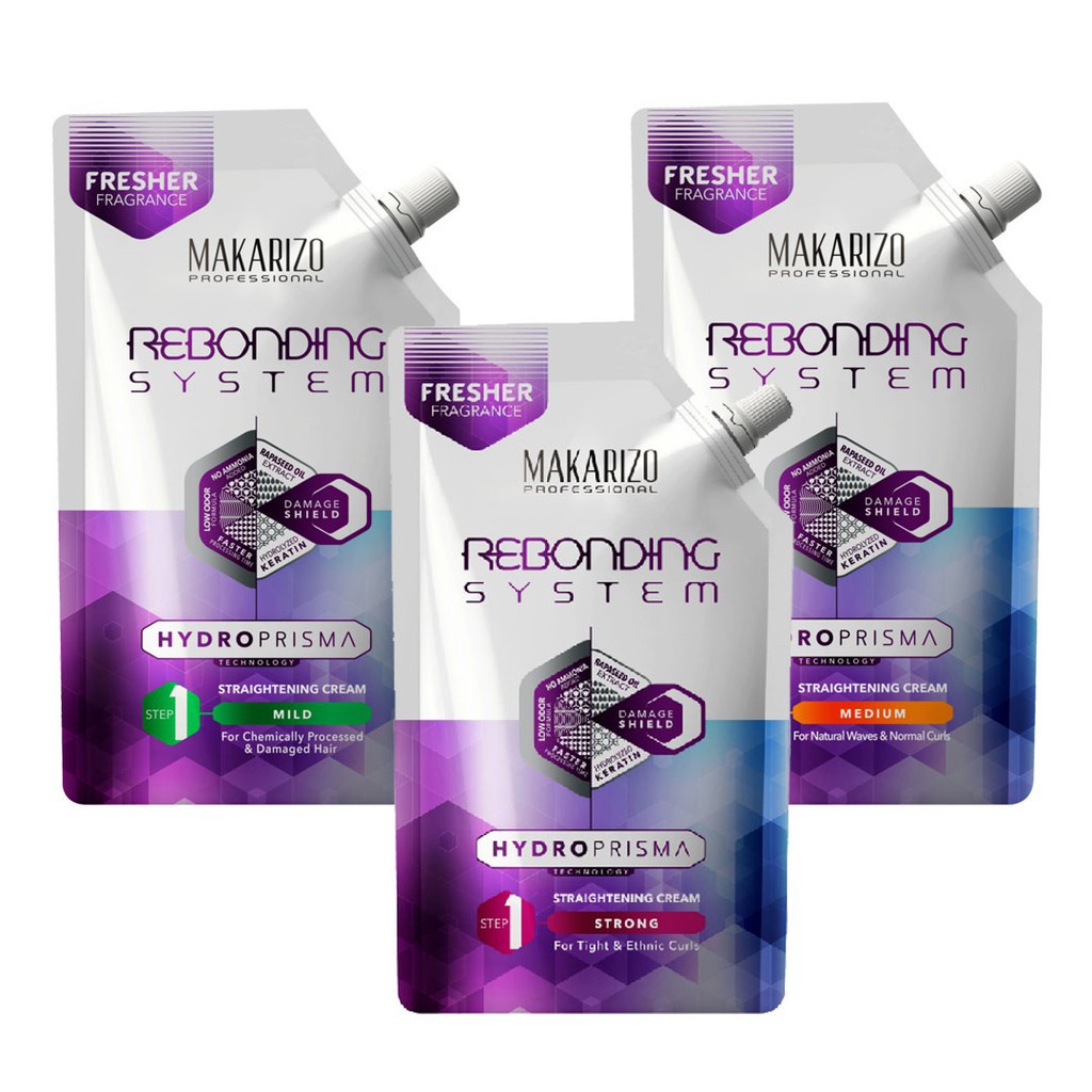 Makarizo Professional Rebonding System HydroPrisma Straightening Cream Mild Pouch 500 mL