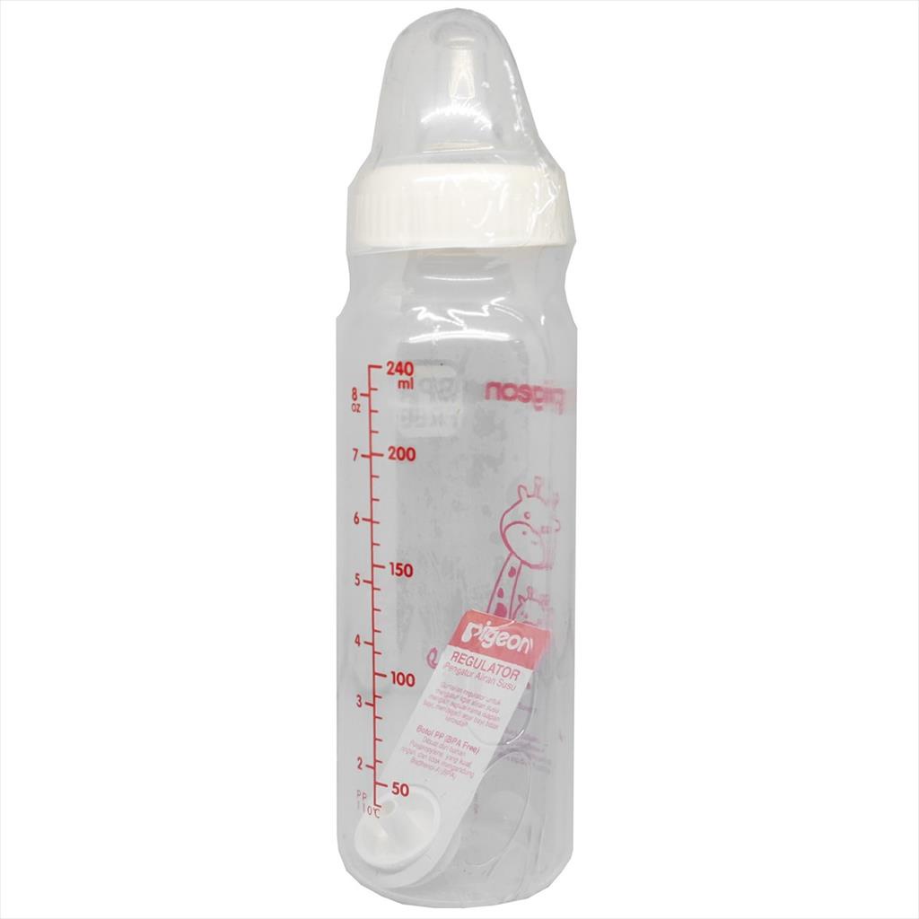 PIGEON Bottle PP RP Slim Neck Eko 240 ml White Cap Botol Susu 240ml