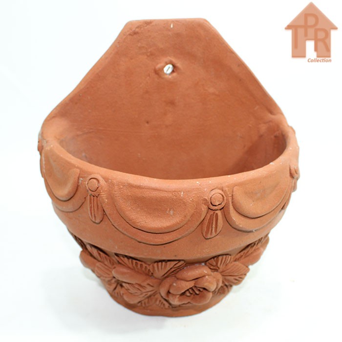 Terakota Pot Tanah Liat / Pot Tempel Ornamen - D22T25 (L)