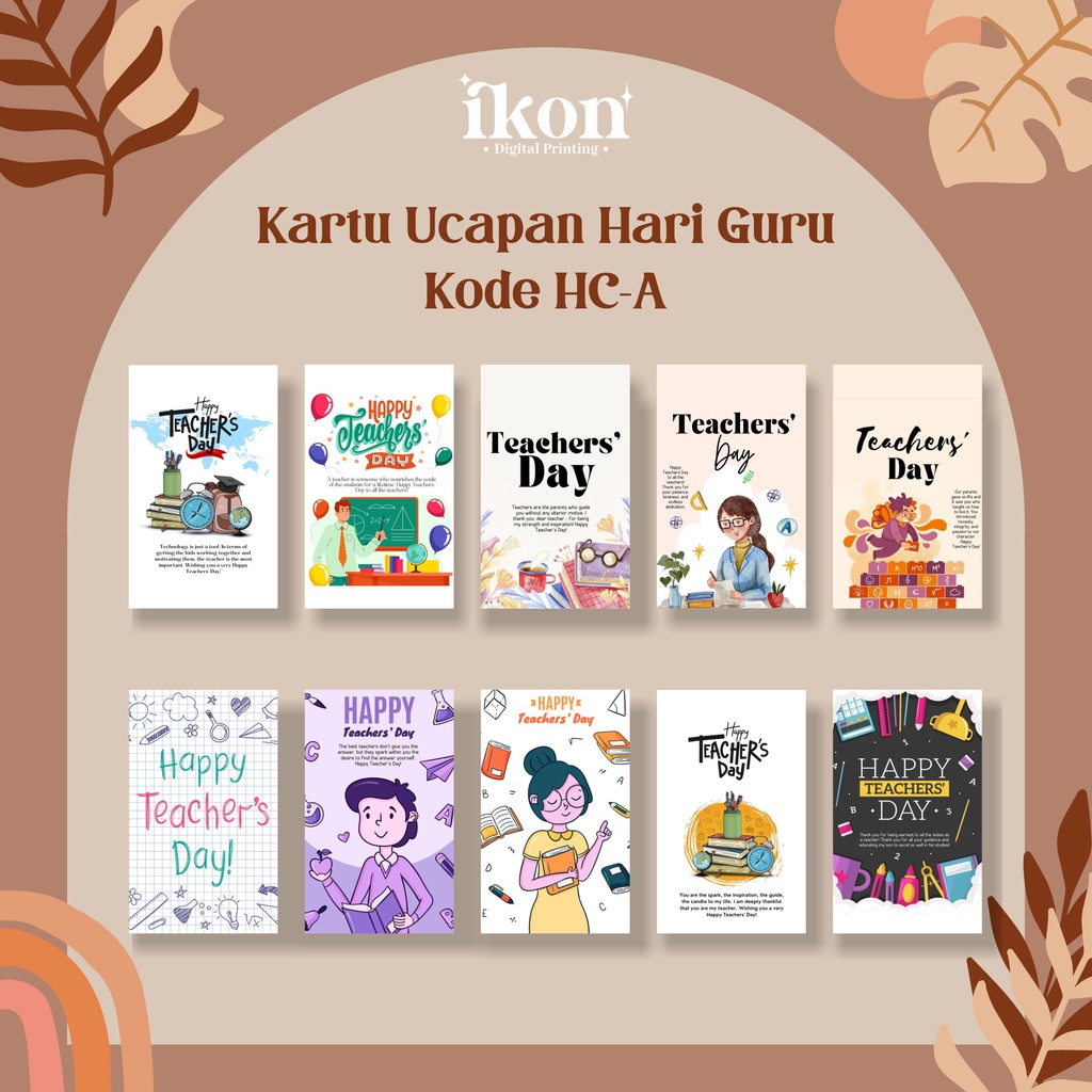 UCAPAN HARI GURU/ HAPPY TEACHER DAY/ KARTU UCAPAN SELAMAT HARI GURU KODE HC-A