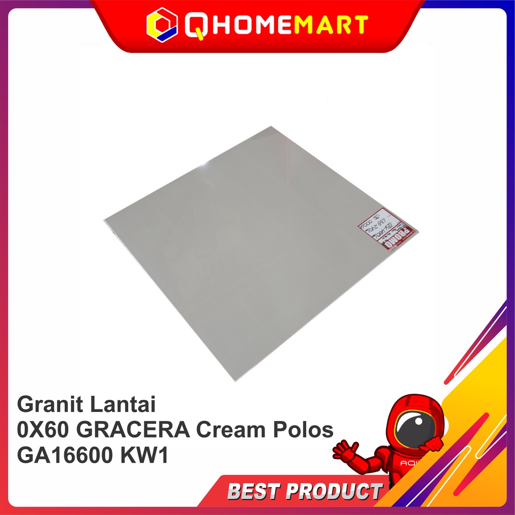 Granit Lantai 60X60 GRACERA Cream Polos GA16600 KW1