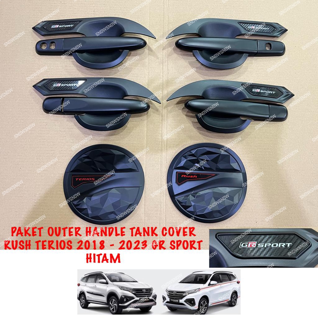 Paket Outer Handle Tank Cover All New Rush Terios 2018 2020 2022 2023 Gr Sport Hitam