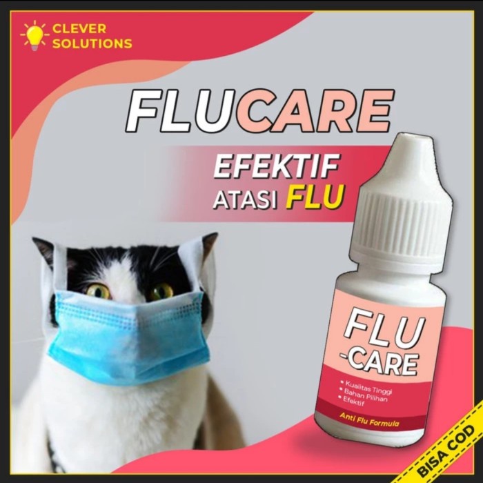 FLU CARE Obat Kucing Pilek Flu Batuk Demam 10 ML