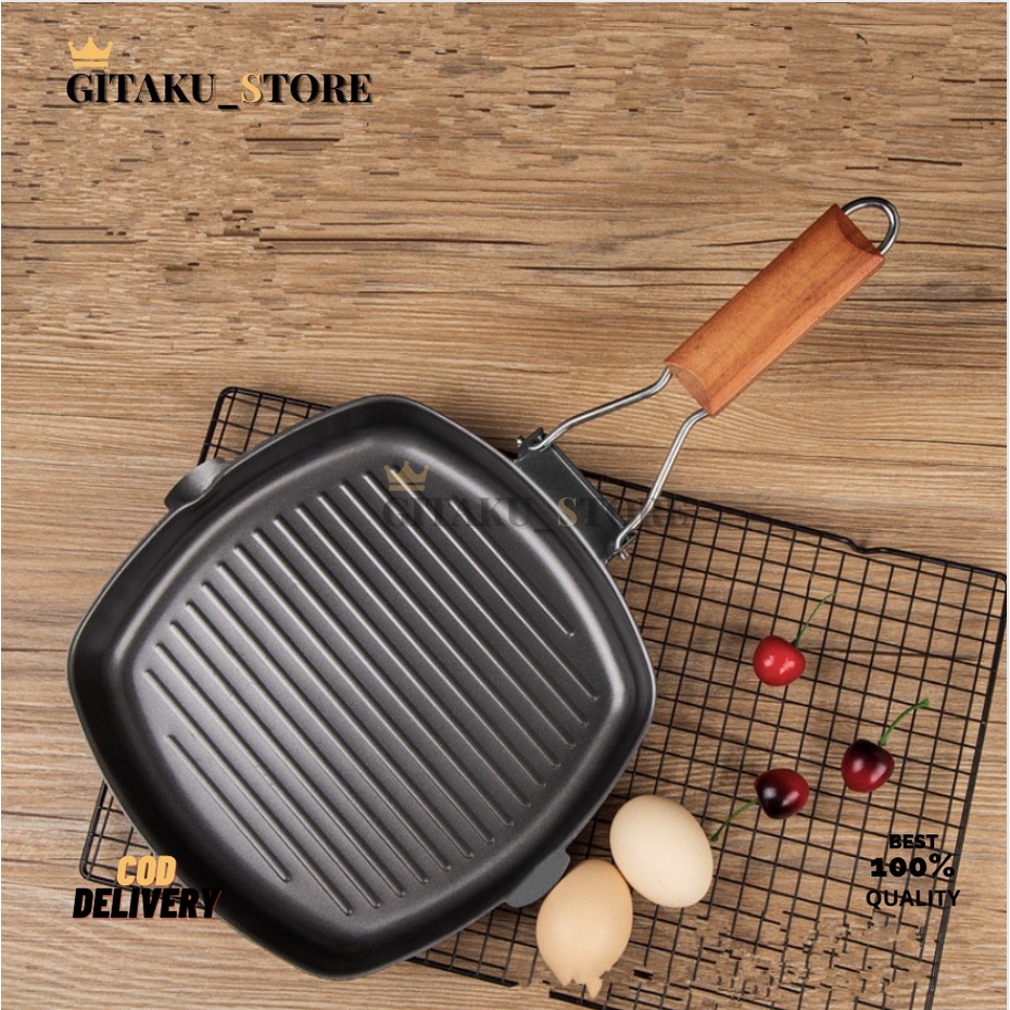 Pemanggang Square Grill Pan 20cm / Alat Panggang Grill Pan