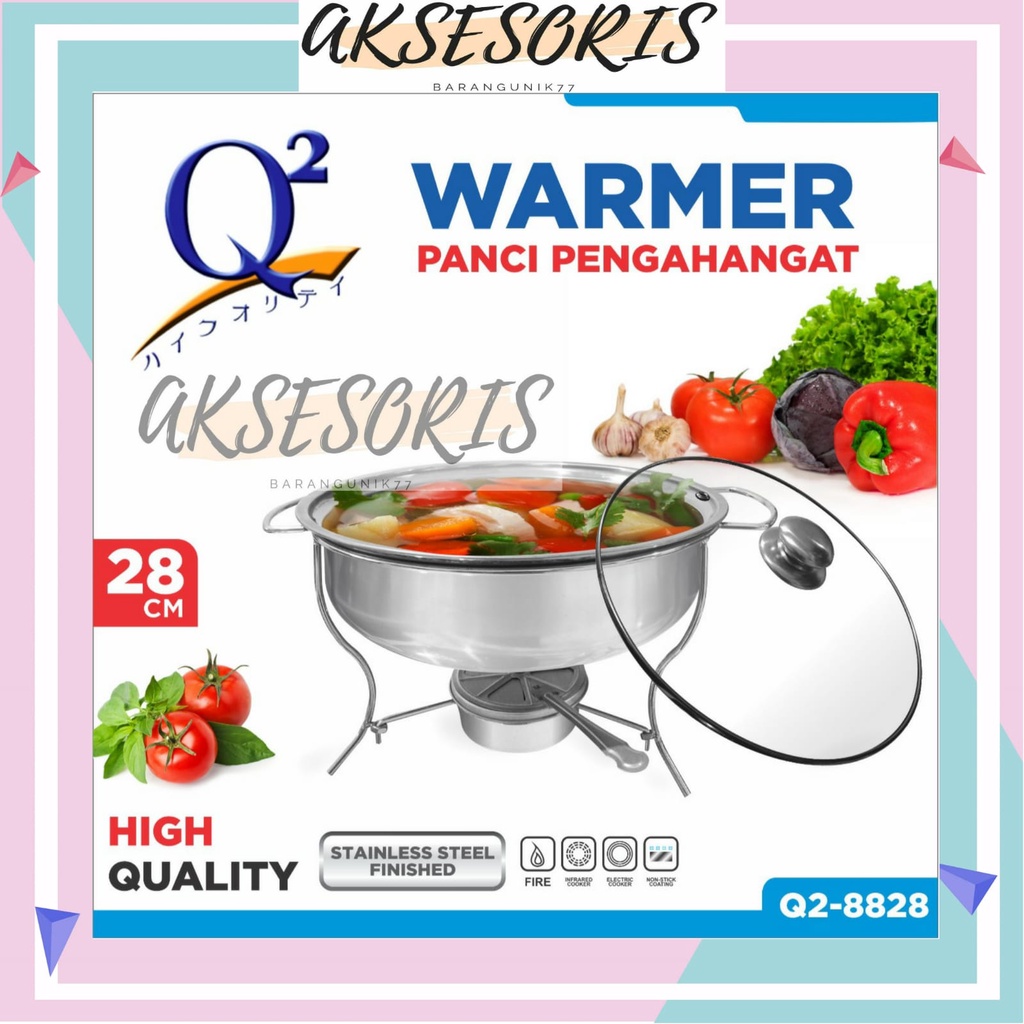 WARMER STOVE DOUBLE PAN 28 CM / WARMER Q2 8828 / WARMER Q2-8828