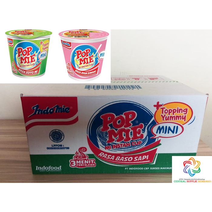 

NEW Indomie Pop Mie Mini Rasa Bakso [38gr /24 pcs /1 Karton ]