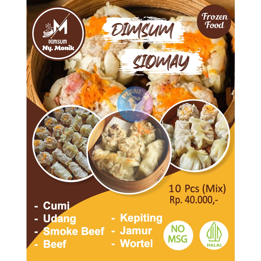 

Siomay Dimsum HALAL Bebas MSG Ny.Monik Isi 10 Frozen Siomay Ayam Original