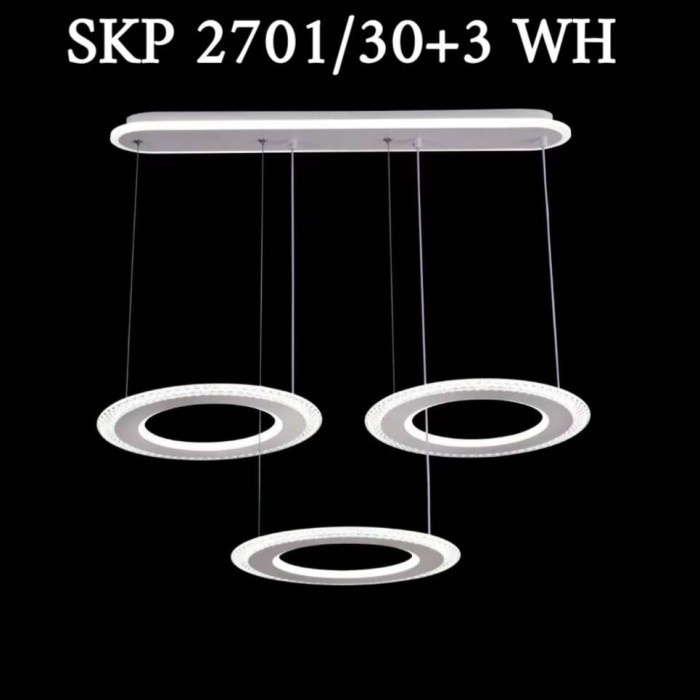 Lampu gantung ruang tamu minimalis hias SKP 2701 WH