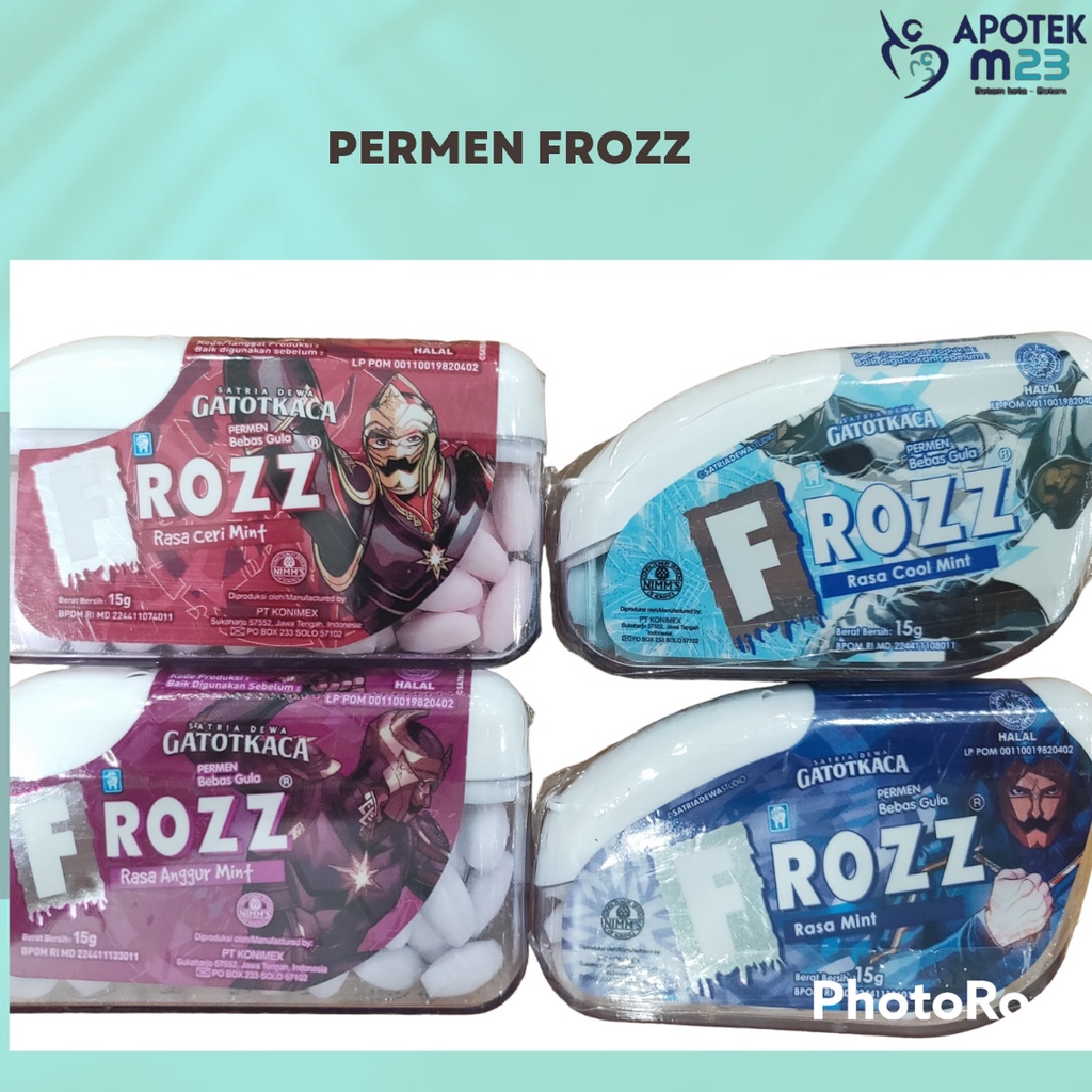 

FROZZ permen bebas gula, rendah kalori & dingin menyegarkan