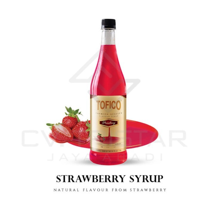 

Tofico Syrup strawberry natural flavour 1 Liter Tofico Sirup stroberi