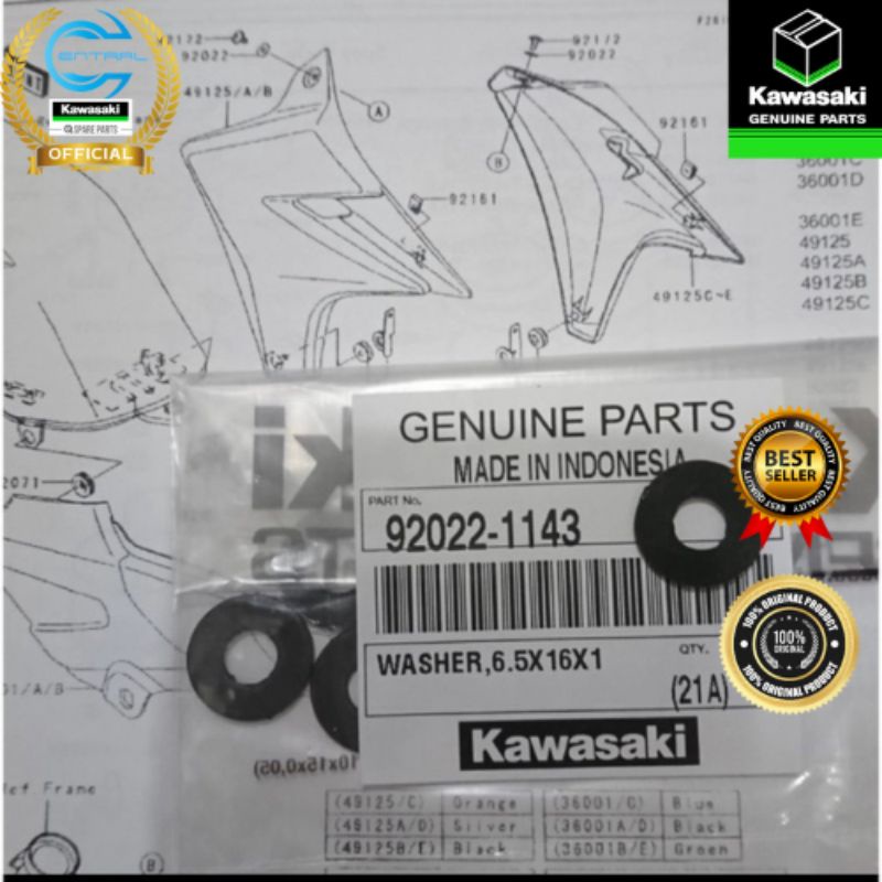 RING NYLON FAIRING BESAR NINJA 150 RR OLD RING BODY KAZE ORIGINAL KAWASAKI