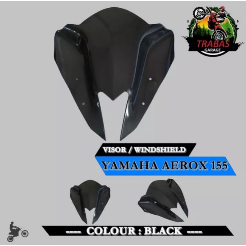 VISOR YAMAHA AEROX 155 WINSIL WINDSHIELD AEROX HITAM VISOR AEROX OLD NEW MODEL BATMAN HITAM SMOKE  BAHAN TEBAL VISOR YAMAHA AEROX 155 ANTI PECAH(U877)