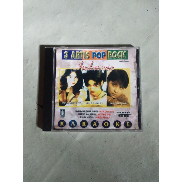 kaset vcd karaoke nike ardilla inka christie mayang sari 3 artis pop rock indonesia