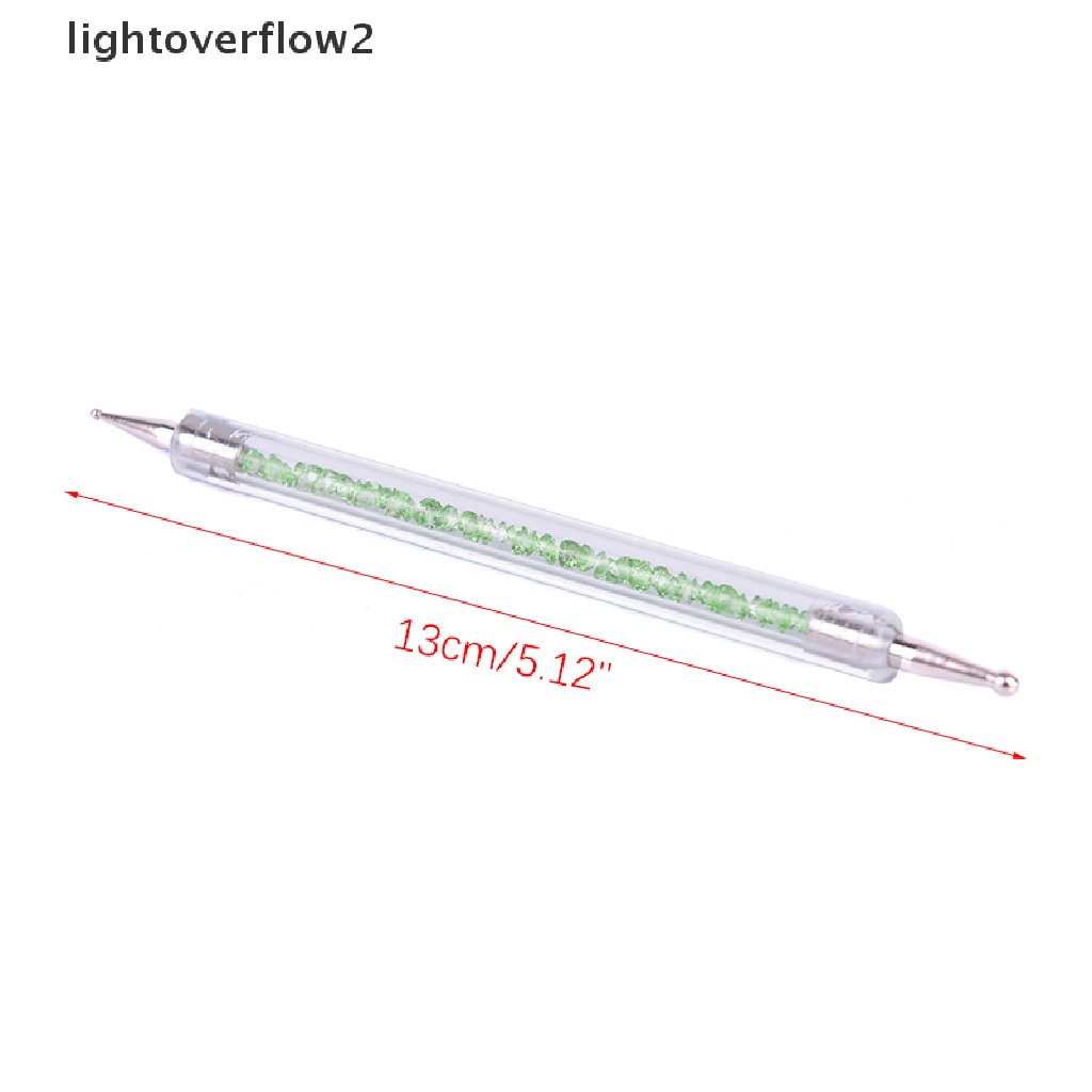 (lightoverflow2) Pen Brush Nail Art Dua Sisi Untuk Menggambar Titik Kristal