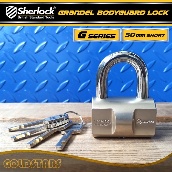 Gembok Original Sherlock Grendel Bodyguard Seri G 50 mm Pendek