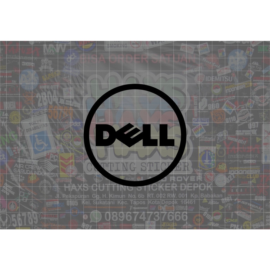 Cutting Sticker Dell Ukuran 8 Cm Untuk Motor Mobil V2