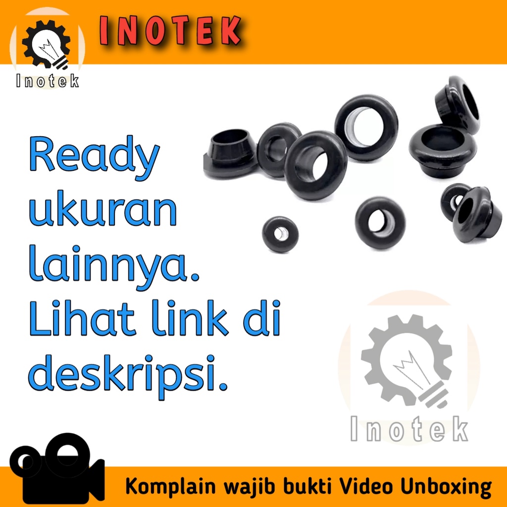 Ring karet grommet 5x7 rubber grommet pelindung kabel selang dari sisi tajam lubang