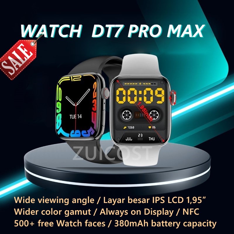 New No.1 DT 7 PRO MAX WATCH Original Series 7 Smartwatch PK DT7 MAX GPS Jam Tangan Pintar Layar