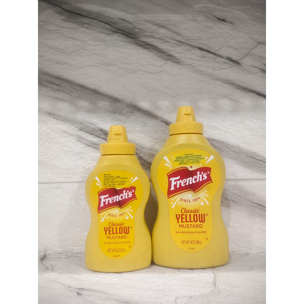 

French's Classic Yellow Mustard Sauce - Saus Mustard 226gr / 396gram EXP 02.2026