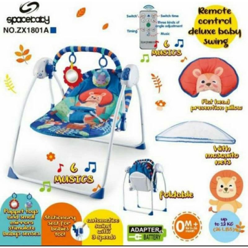 Bouncer Swing Space Baby Remote Control