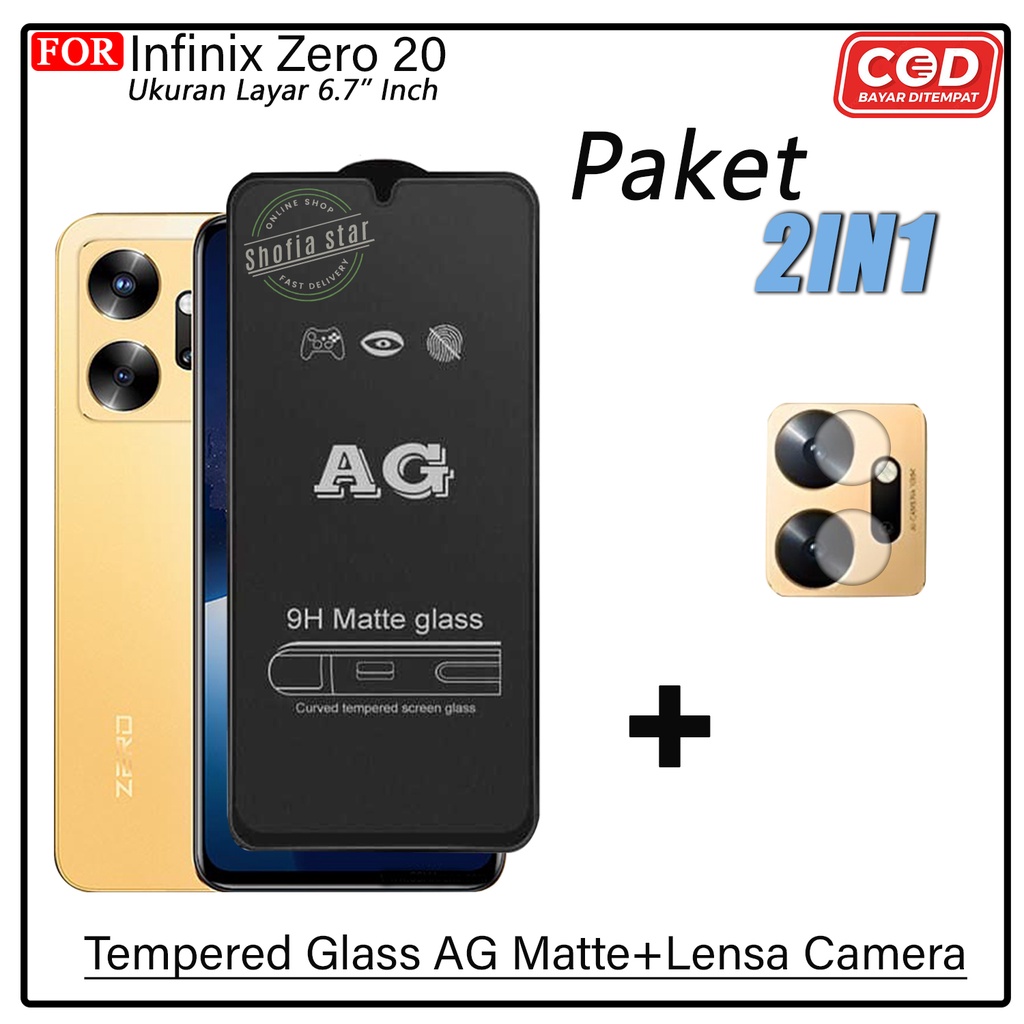 PAKET 2IN1 Ceramic Privacy Infinix Zero 20 5G Zero Xpro Zero Xneo  Zero 5G 5G 2023 Anti Spy Full Layar