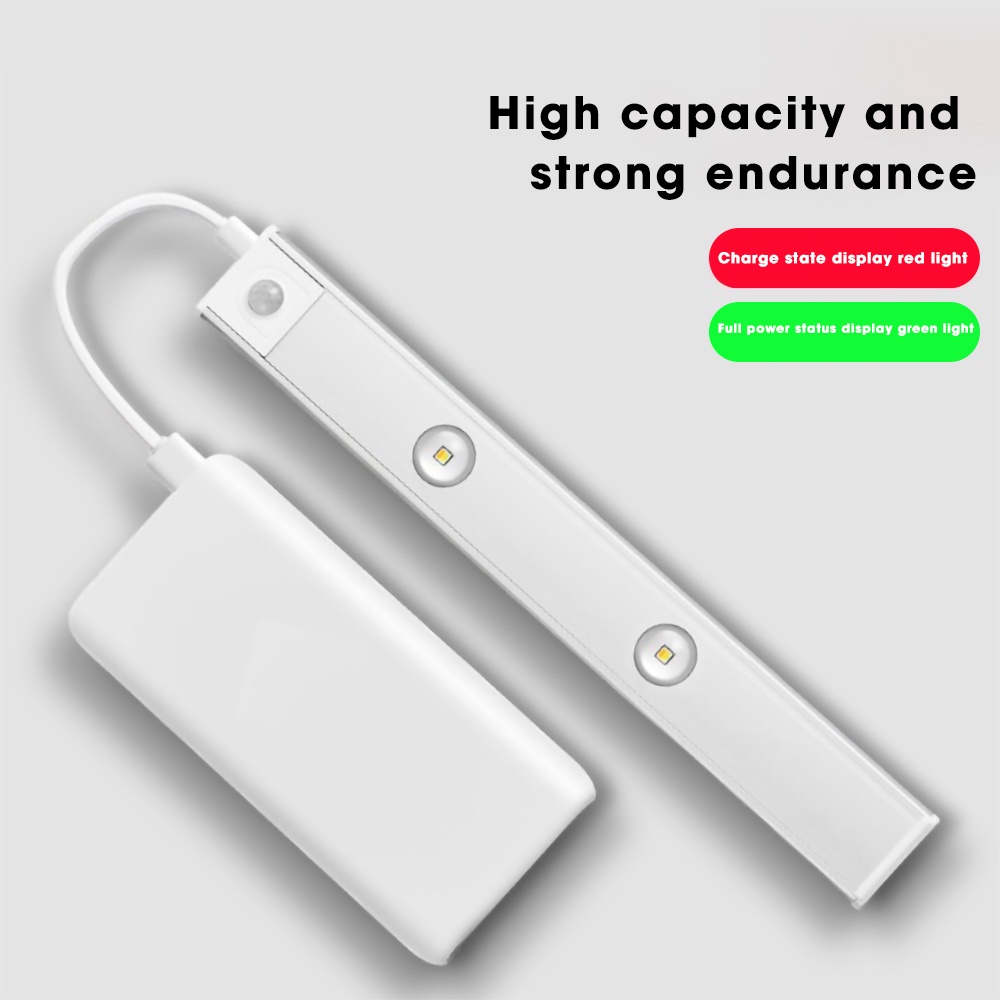 Lampu Malam LED 20 / 30 / 40CM USB Rechargeable Dengan Sensor Gerak Untuk Lemari Pakaian / Koridor