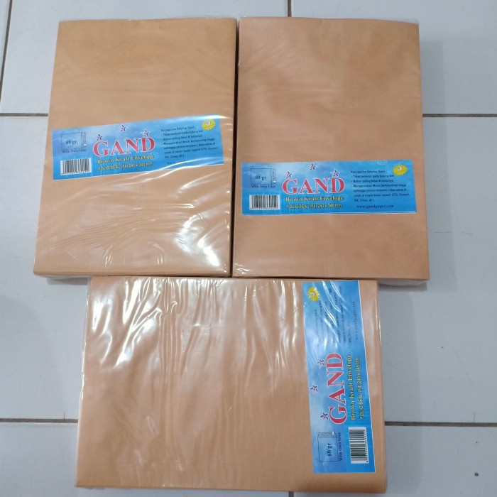 

Berkualitas Amplop Coklat Samson Folio Gand 80Gr F4 Seal / Dengan Perekat Terlaris