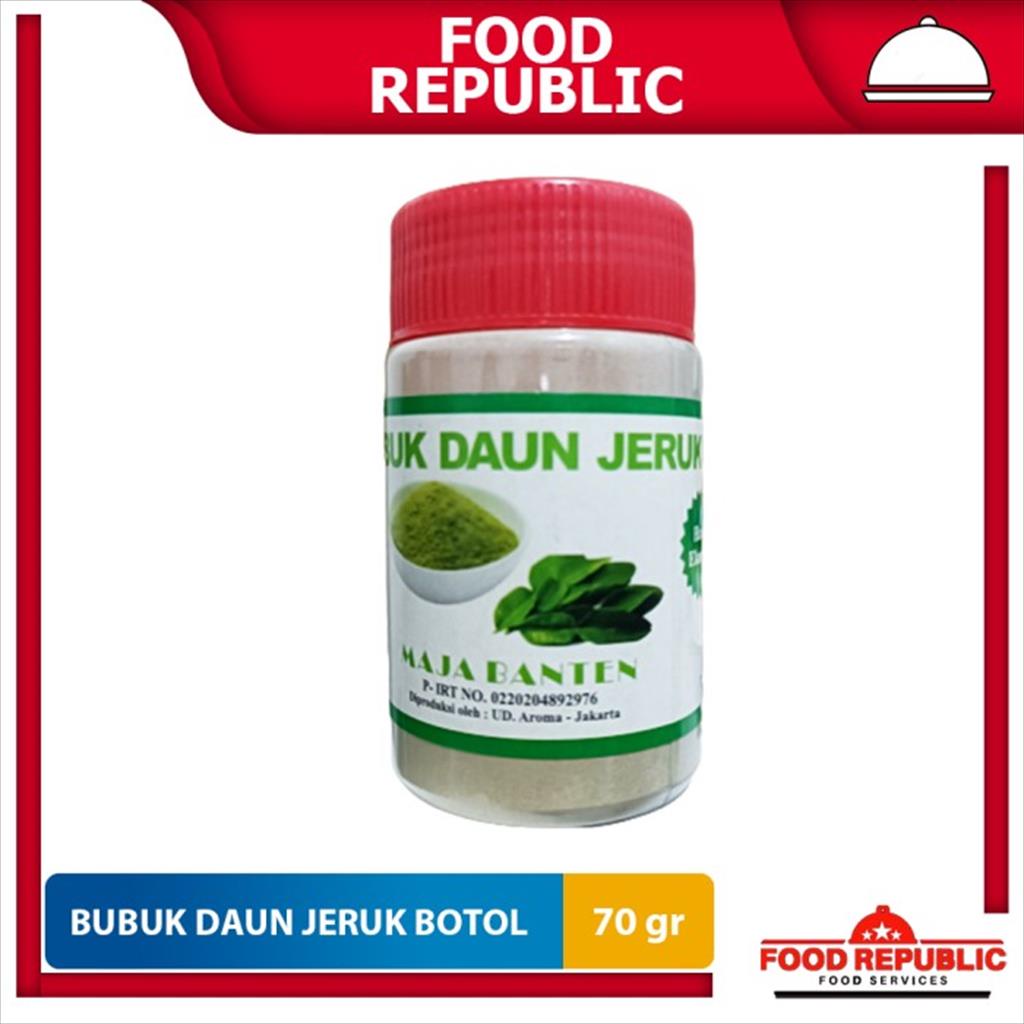 Daun Jeruk Bubuk Murni Maja Banten Botol 70 gr Pure Lime Leaves Powder