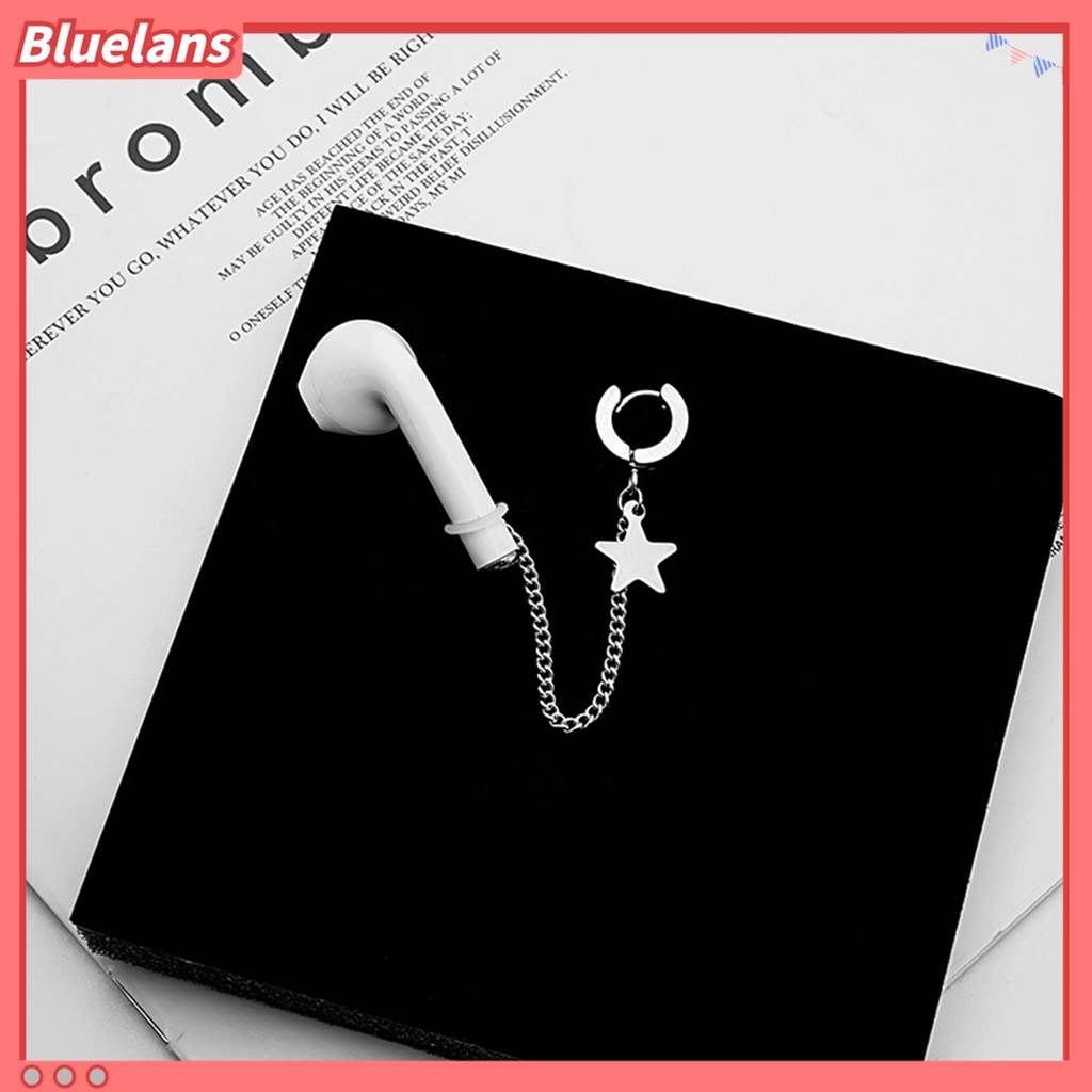 1 Pc Anting Tali Earphone Universal Bahan Stainless Steel Anti Hilang Non slip