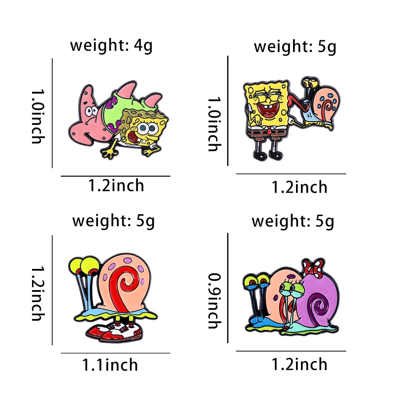 Bros Pin Desain Anime SpongeBob SquarePants Untuk Aksesoris Pakaian