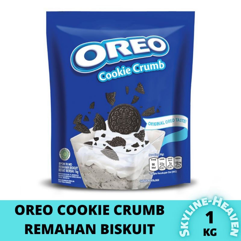 

OREO COOKIE CRUMB - TOPPING OREO REMAH / REMUK / BUBUK KASAR - 1KG 1 KG