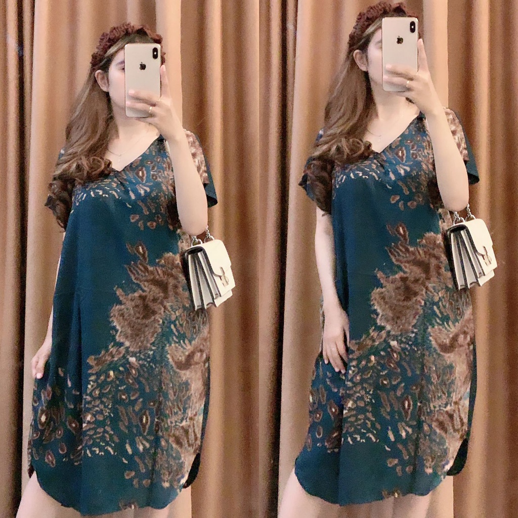 Home Dress Daster Rayon Korea model kerah / home dres kekinian viral / daster kekinian