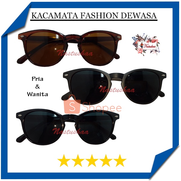 Kacamata Hitam Gaya Pria Wanita Kaca Mata Lensa Anti UV400 Retro Cassual Trend Sunglasses Unisex NOCASE