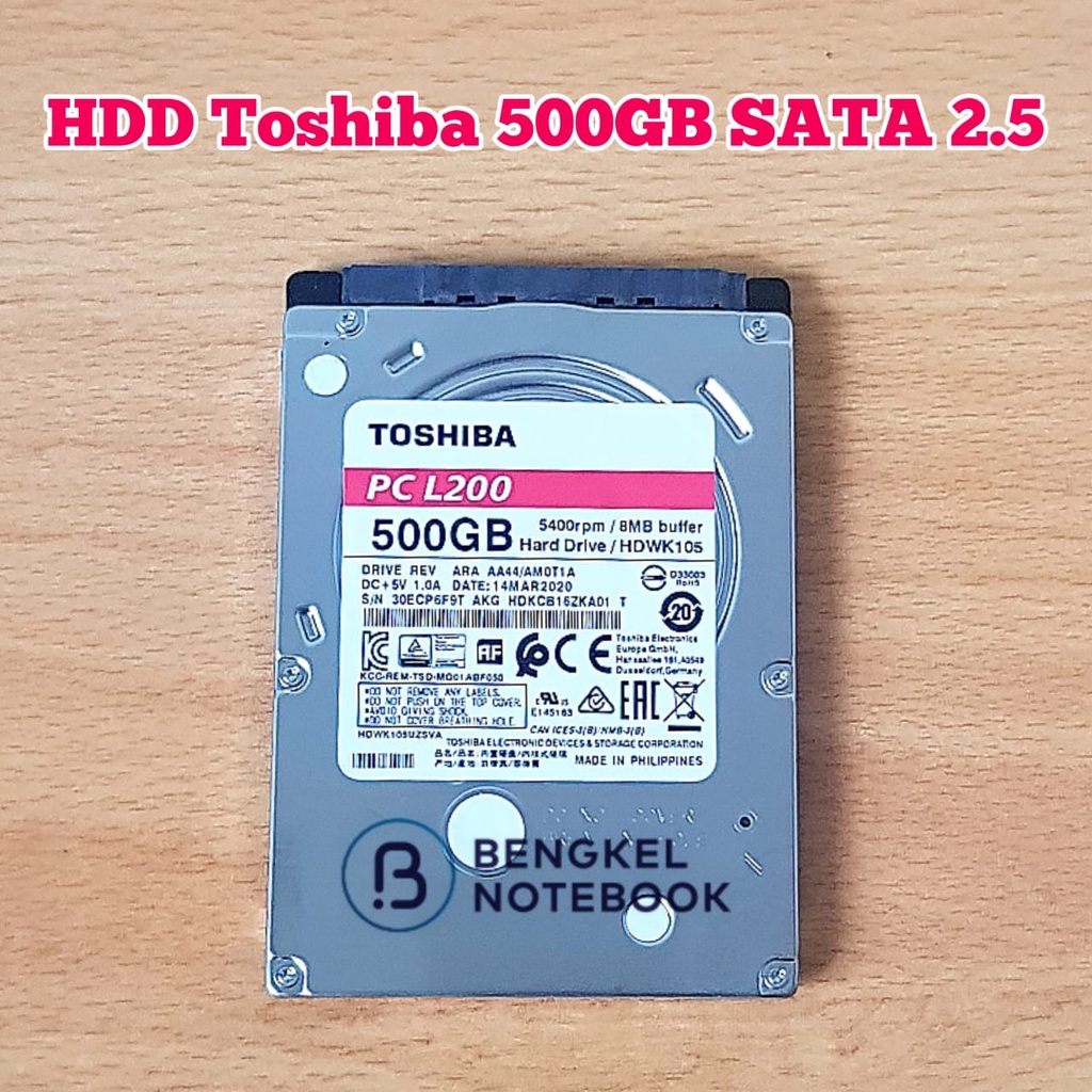 HDD Toshiba 500GB SATA 2.5''