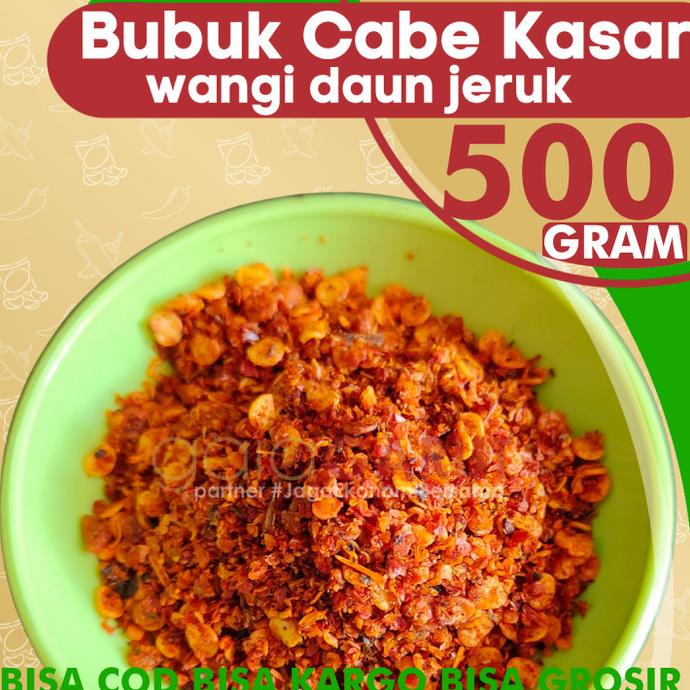 

Produk Unggulan] Cabe Bubuk Kasar Daun Jeruk isi 500gram
