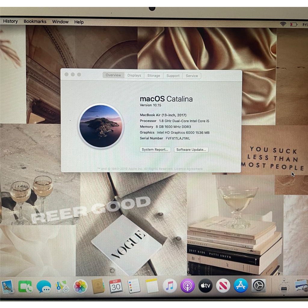 Macbook Air 2017 13'3 INCH - INTEL CORE i5 1.8 GHz SECON DBERKUALITAS &amp; BERGARANSI