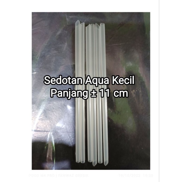 Sedotan Aqua Gelas 250gr isi ± 1250 Pcs Lancip Runcing Mini